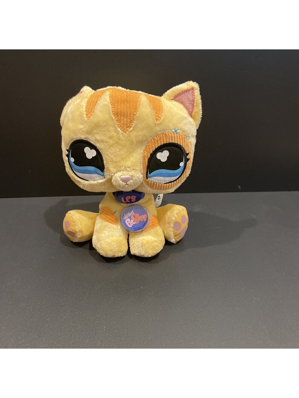 Littlest Pet Shop Toys R Us Orange Yellow Tabby Cat VIP LPS Plush 65059 Kitty